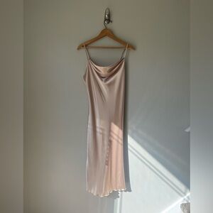 bebe Silky Midi Dress - Cream